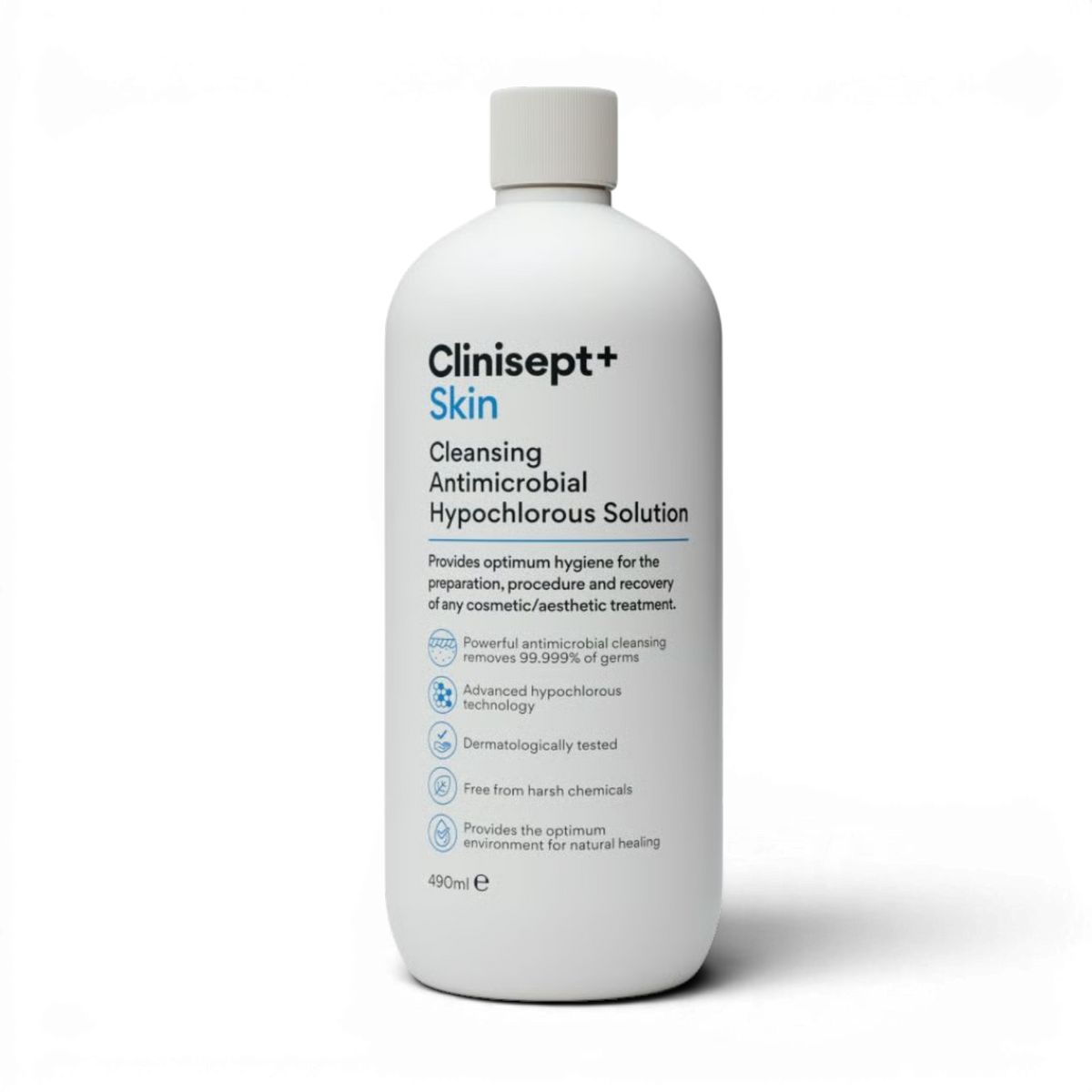Clinisept+ Skin hypochlorous skin cleanser, 490ml, by Face for Soul