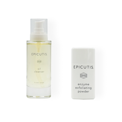 Epicutis Cleansing Essentials Set with Oil Cleanser and Enzyme Exfoliating Powder