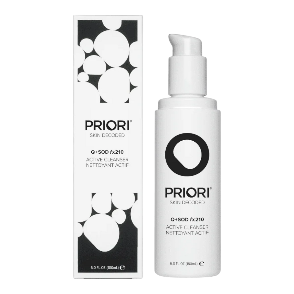 PRIORI Q+SOD fx210 Active Cleanser, antioxidant daily cleanser, by Face for Soul