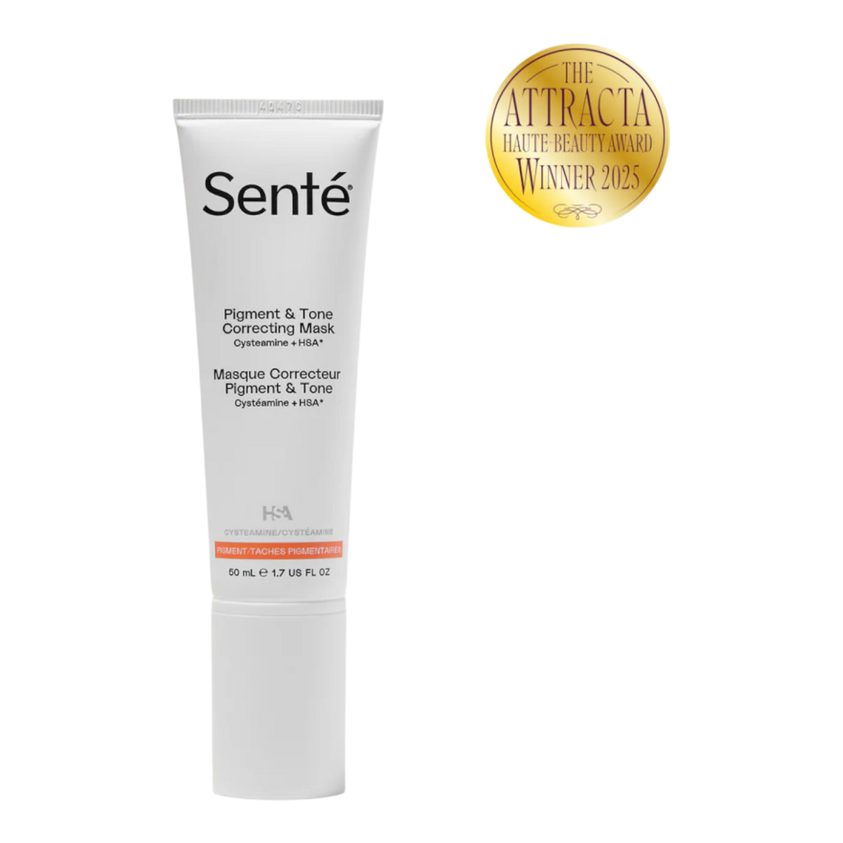 Sente Pigment and Tone Correcting Mask, cysteamine and HSA brightening treatment, by Face for Soul