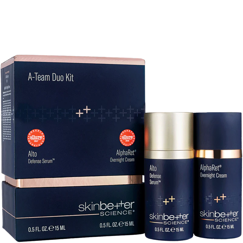 skinbetter science A-Team Duo Advanced Kit, antioxidant and retinoid starter system, by Face for Soul